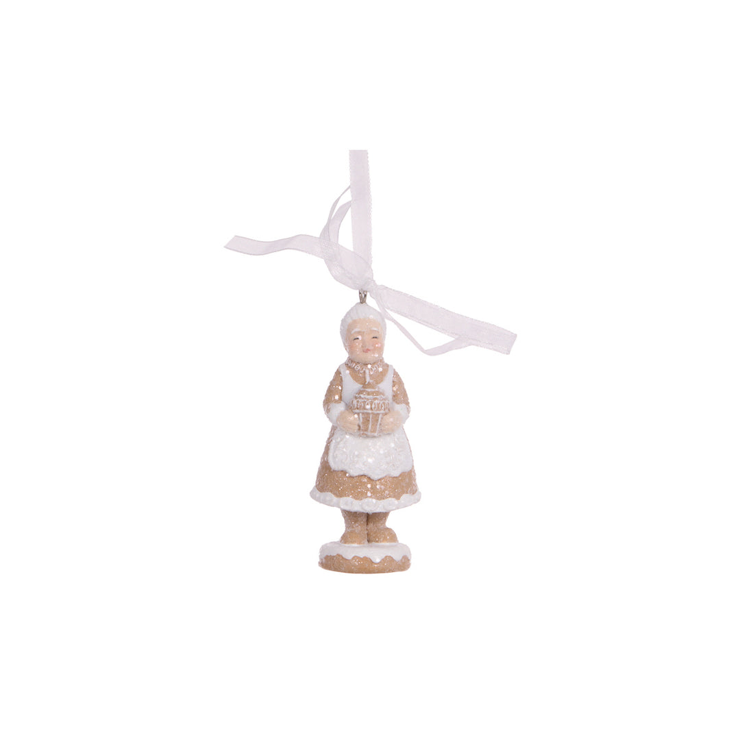 Gingerbread Mrs Claus Ornament 3.5 x 3.1 x 8.2 cm