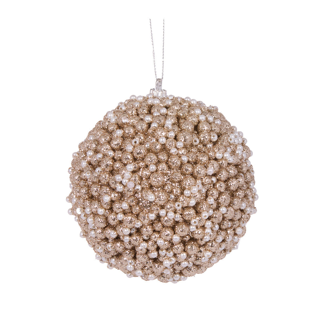 Champagne Pearl Bubble Bauble 10 cm Dia
