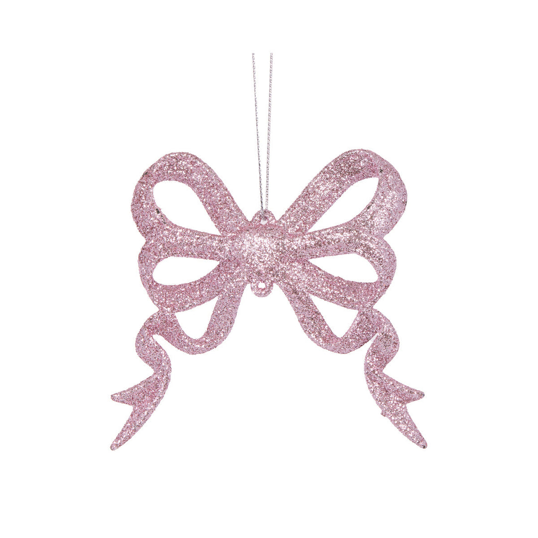 Pink Glitter Bow 10 x 10 cm
