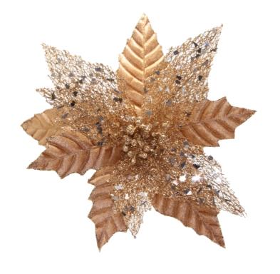Poinsettia Clip Mesh Coffee 28cm