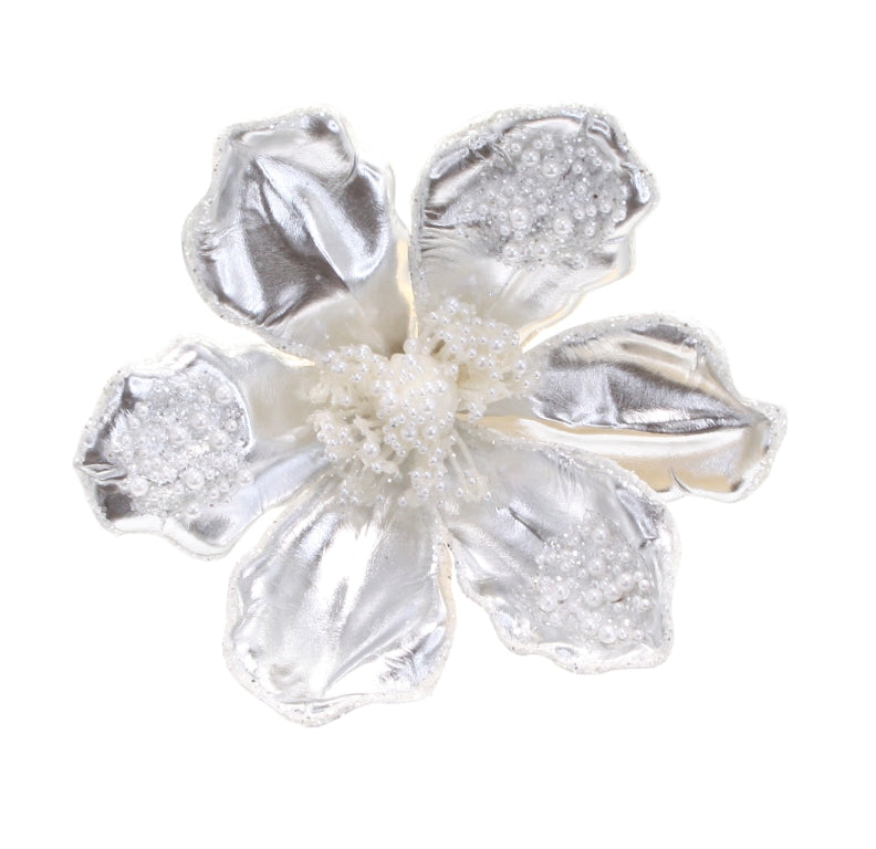 Magnolia Clip Silver