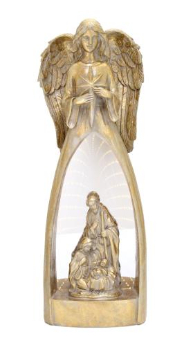 Nativity Infinity Mirror Angel Gold 39cm