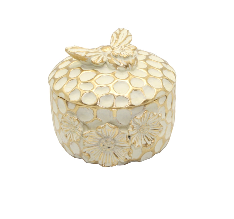 Box Bee White (9cm)