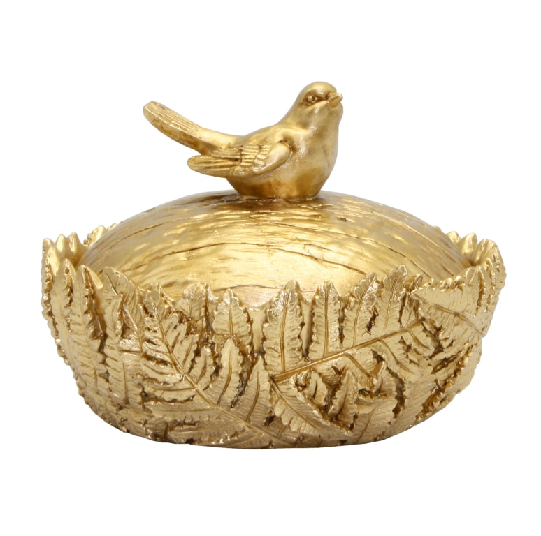 Box Fern Leaf W/Bird 13cm