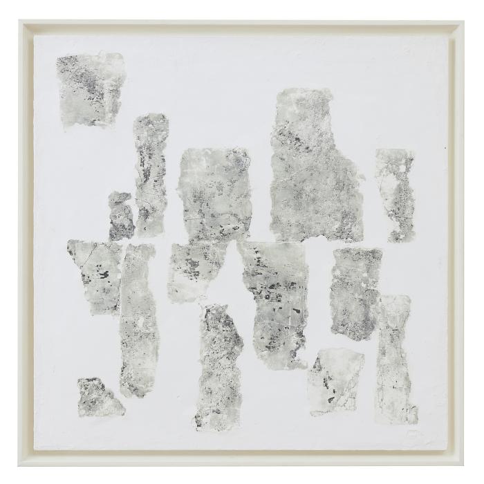 Fragment White Frame Oil Plaster 80x80cm
