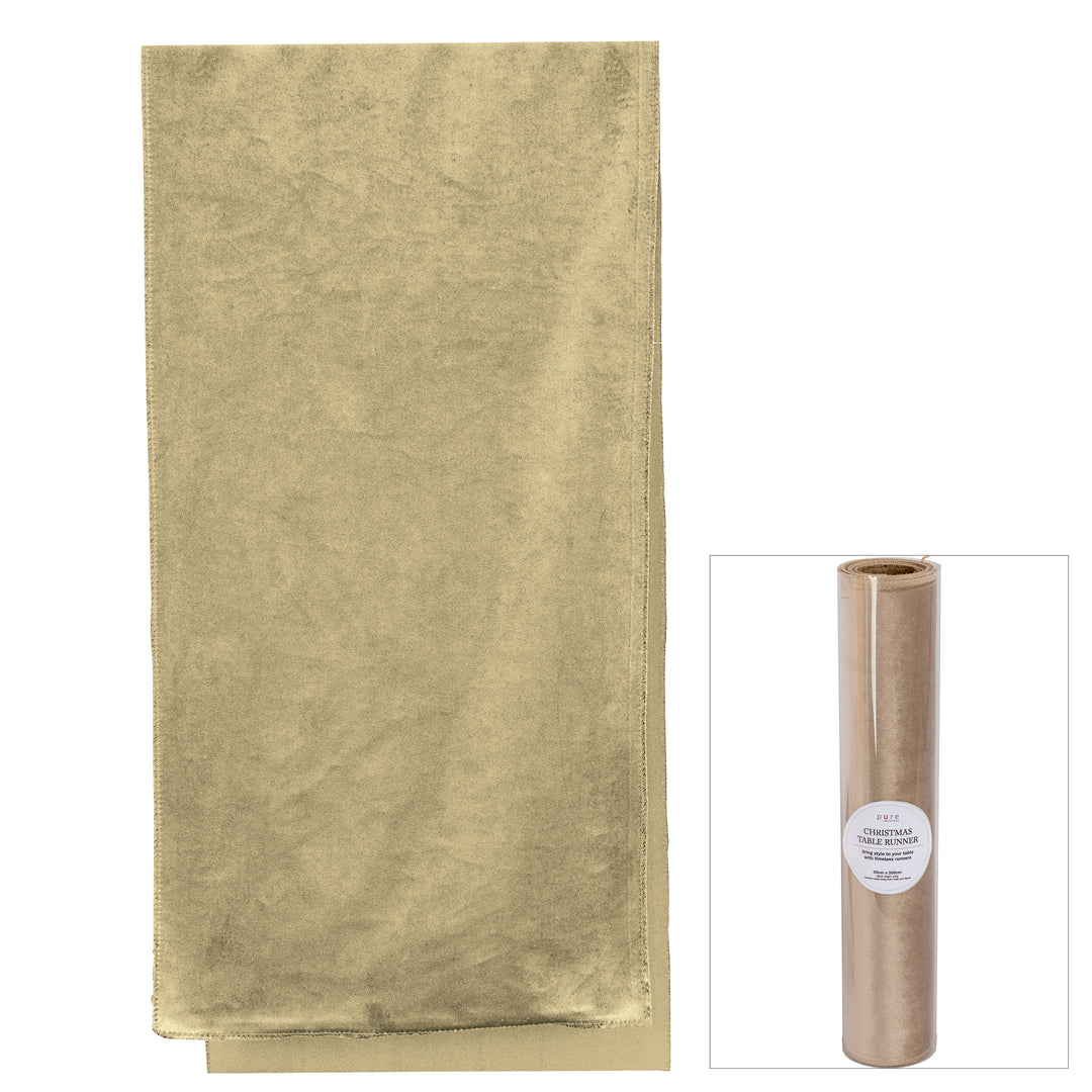 Luxe Velvet Table Runner Champagne 200cm