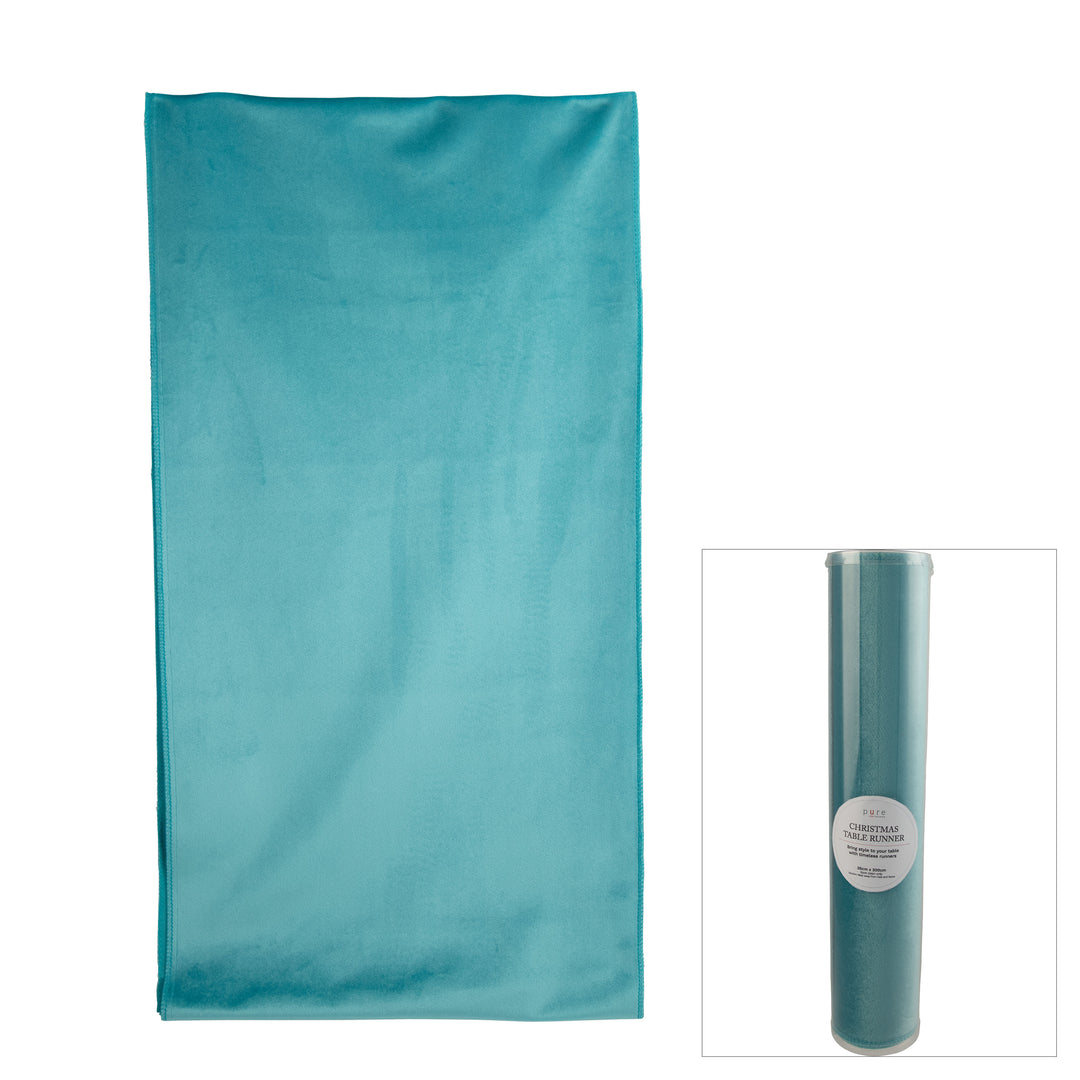 Luxe Velvet Table Runner 200cm Tiffany