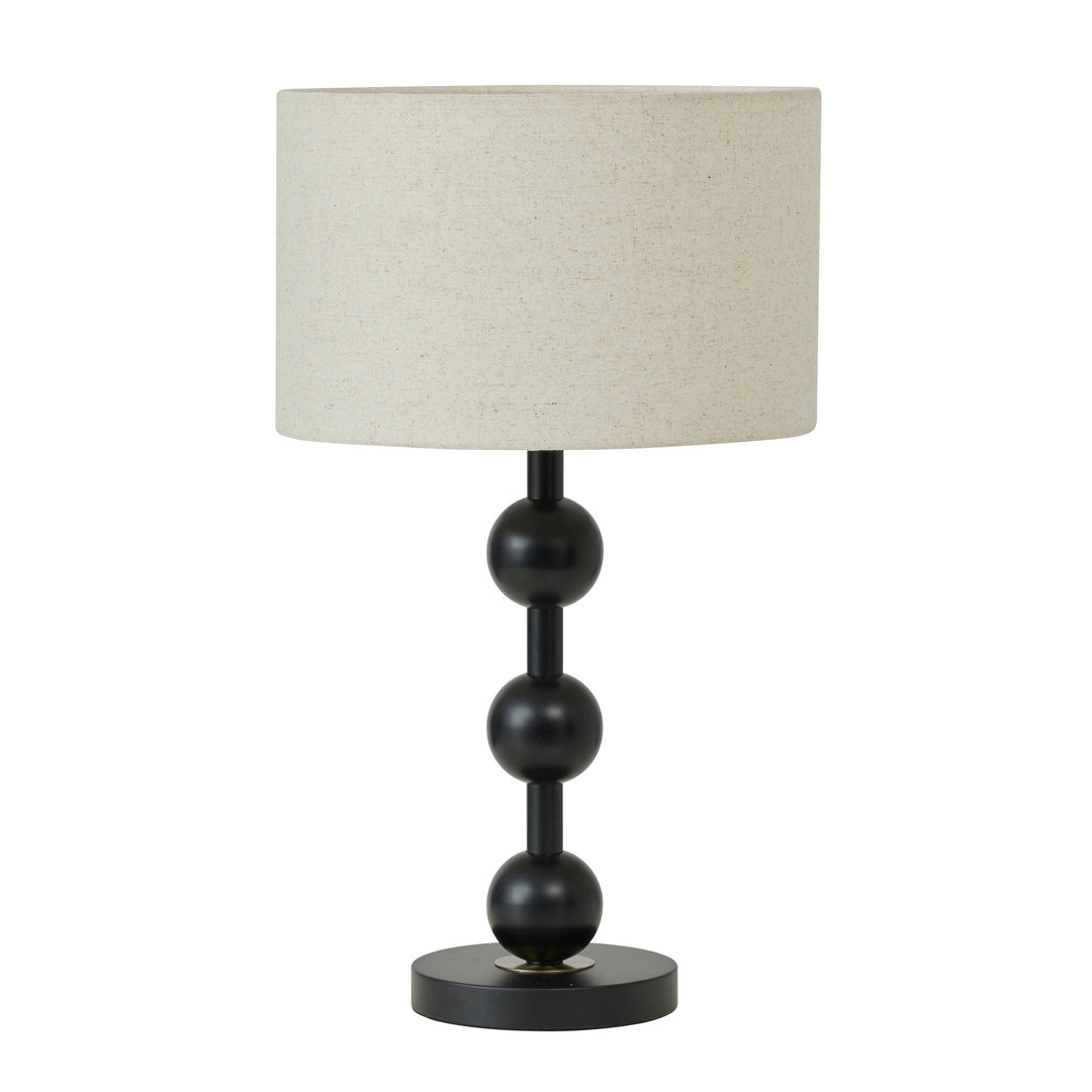 Mayer Metal Table Lamp 32x54cm Blk/Nat