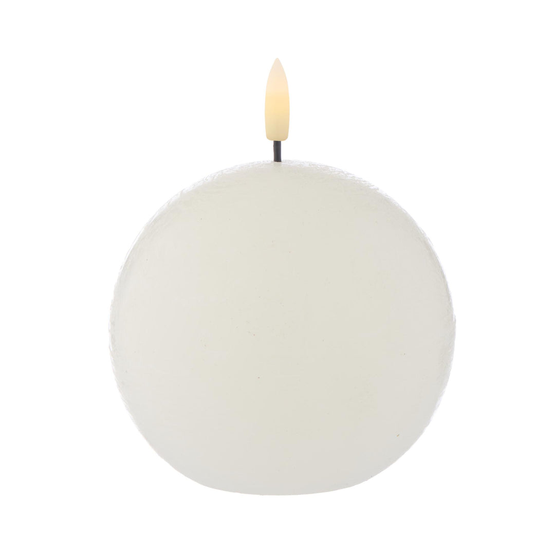 Hughe LED Candle White Round 10x10x9cm