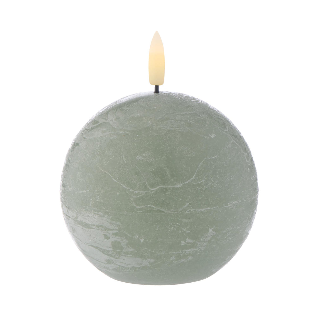 Hughe LED Candle Green Sphere 10x10x9cm