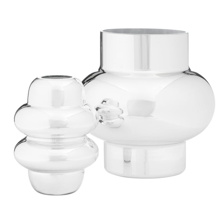 Gallium Glass Metallic Vase L 27x27x27cm