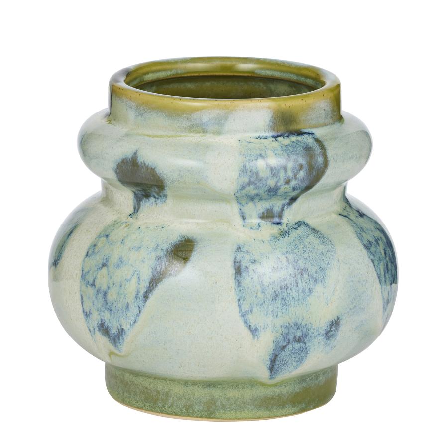 Wilder Ceramic Pot 16x15cm Green/Blue