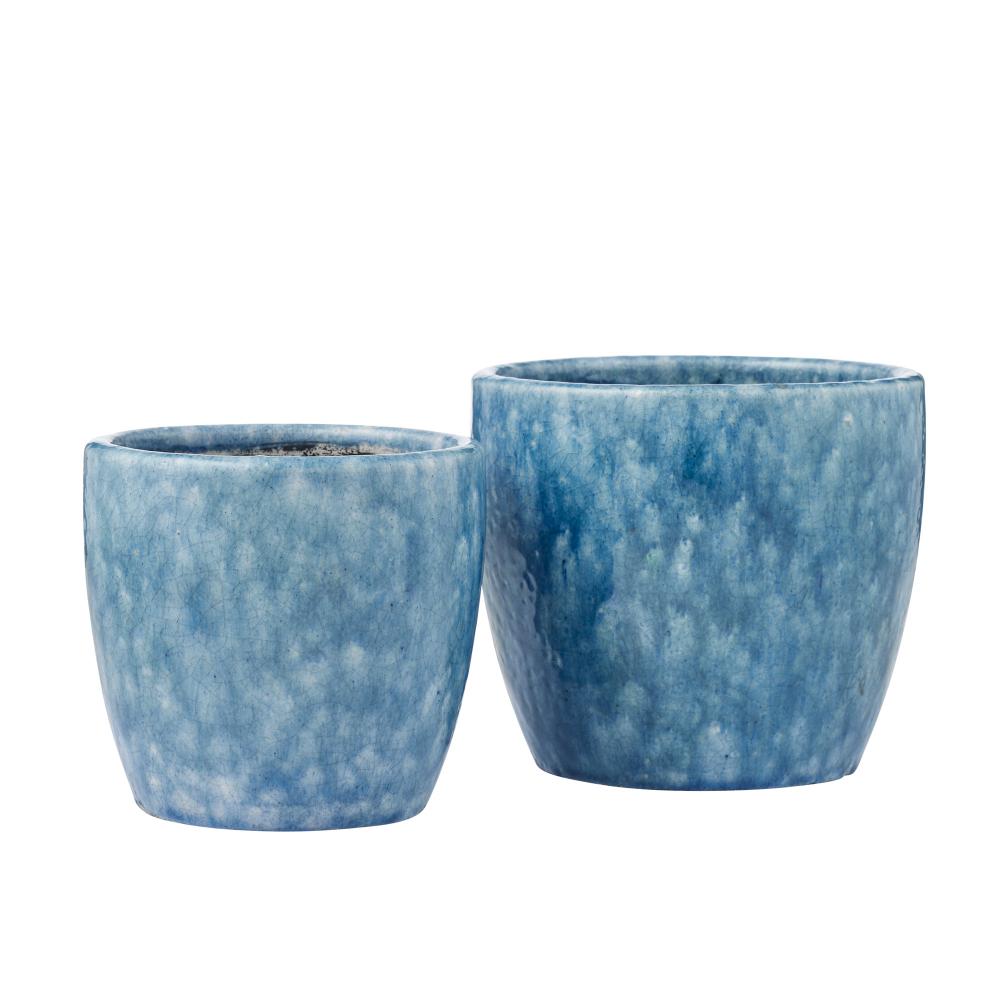 Smyth Ceramic Pot Denim Small 15x15x14.5cm