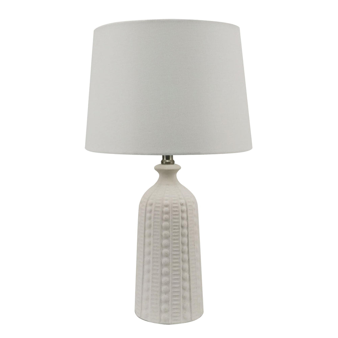 Coast Ceramic White Dimpled Lamp
