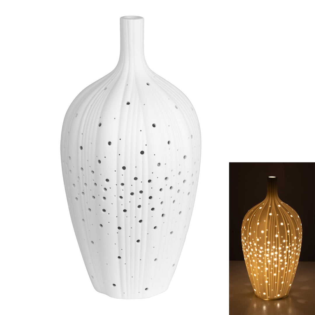 Lester Porcelain Bisque Bottle Lamp Sml