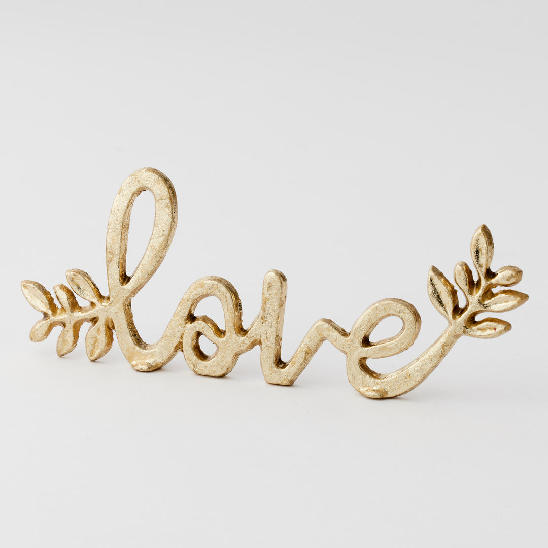 Love Sculpture Gold 23.5 x H2 x D9cm
