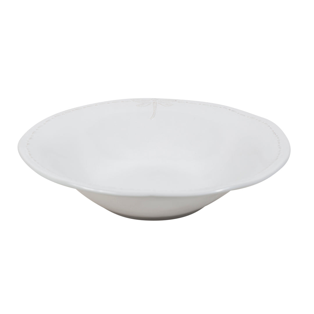 Dragonfly White Salad Bowl Small