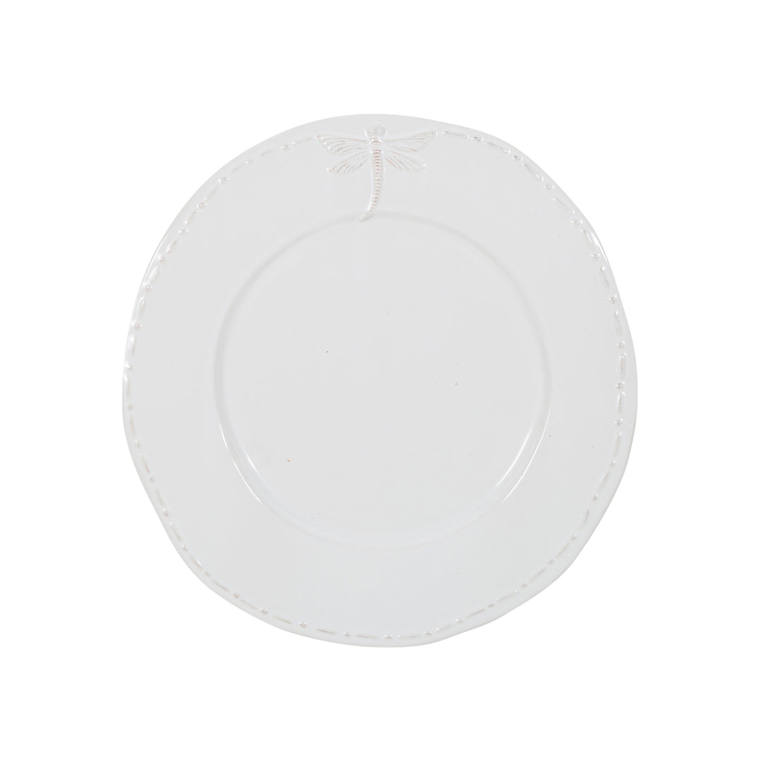 Dragonfly White Lunch Plate