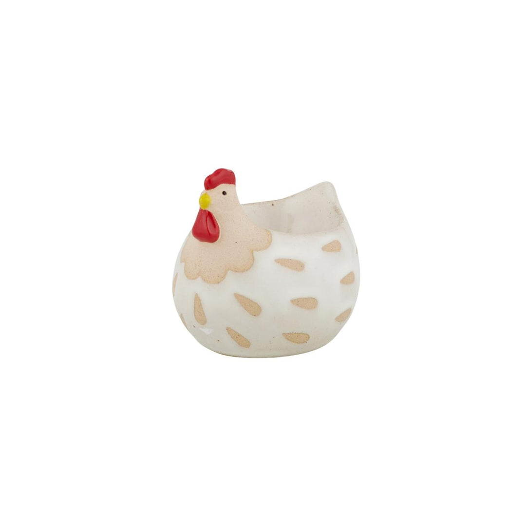 Charlie Chook Egg Cup 8x7.5cm Ivory Ceramic