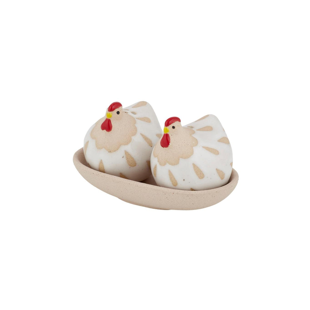 Charlie Chook S&P 10x6x6cm Ivory Ceramic