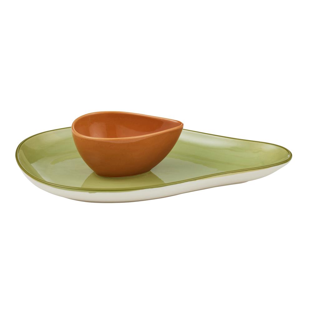 Guac S/2 Ceramic Chip n Dip 20x30x5.5cm