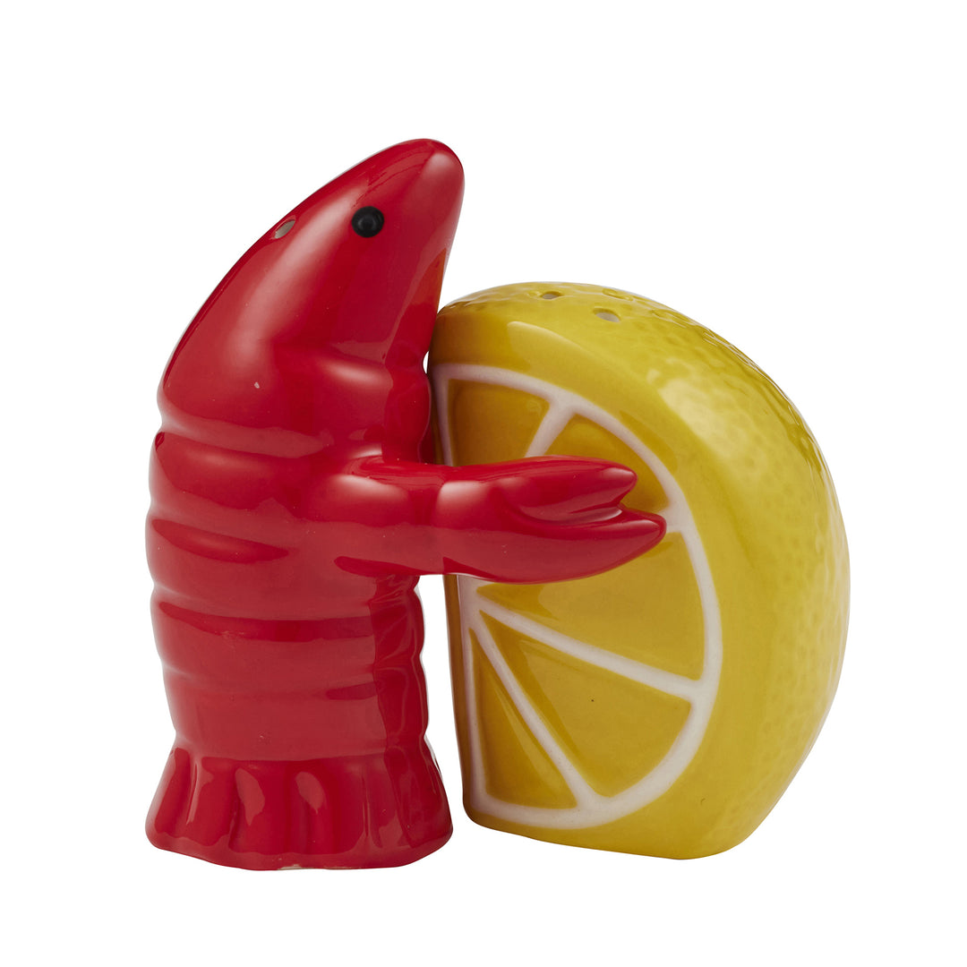 Prawn/Lemon Ceramic S&P 8.5x8.5cm