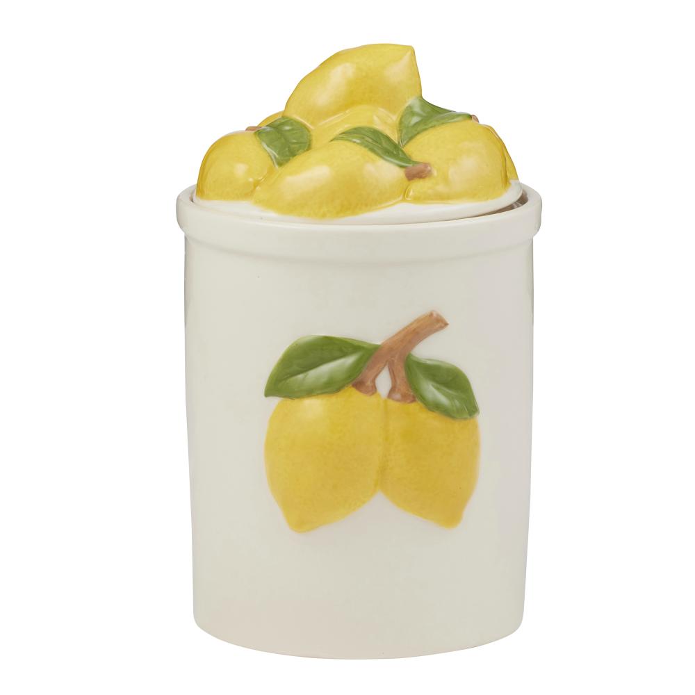 Limone Canister 14x13x23cm Yellow Ceramic