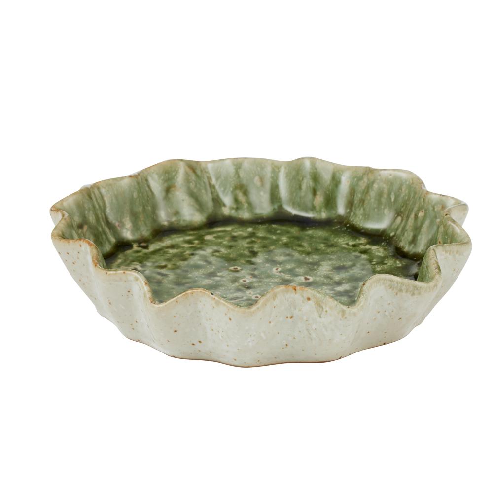 Urna Dish 16.5x4cm Olive Ceramic