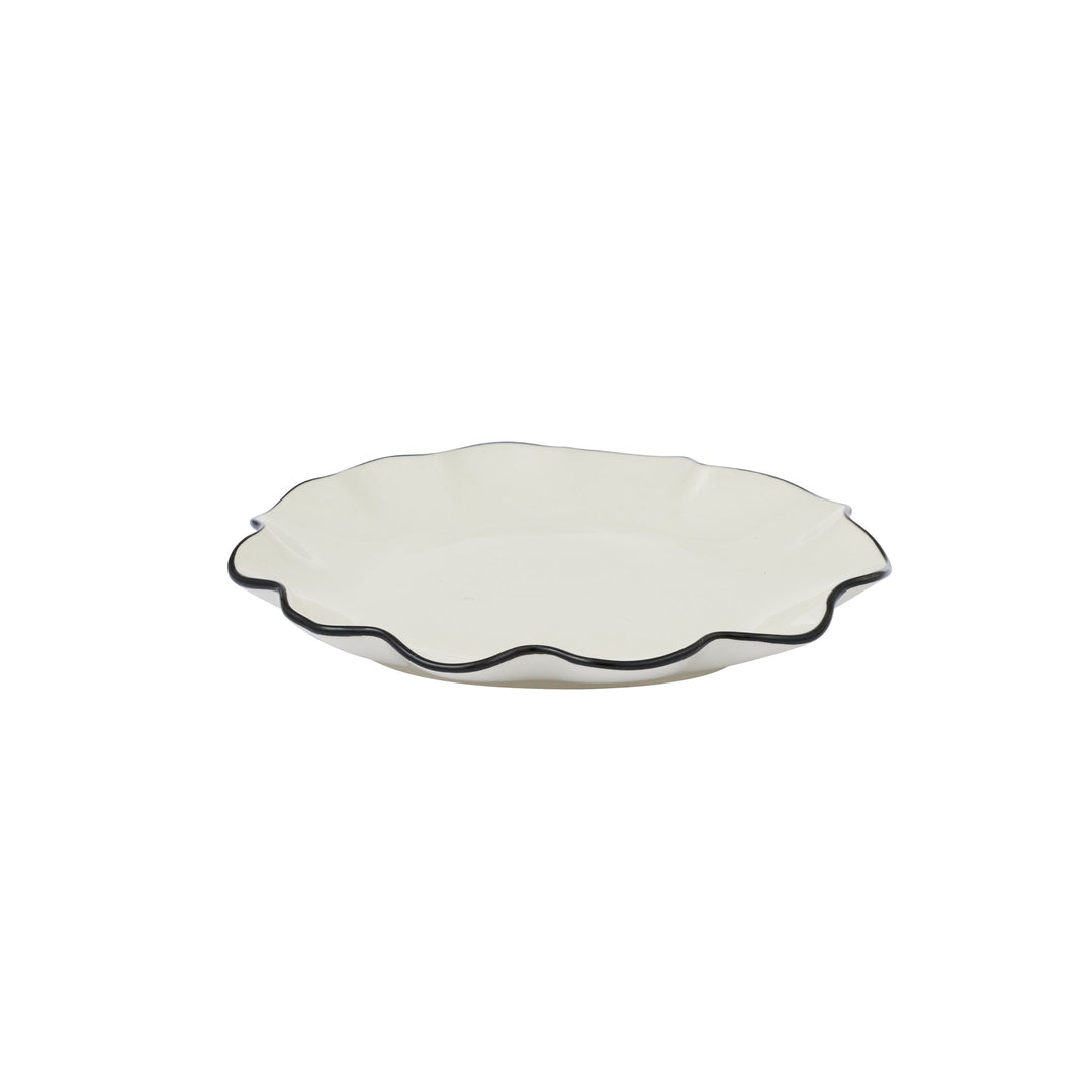 Winslow Ceramic Plate 14x2cm Ivory/Black