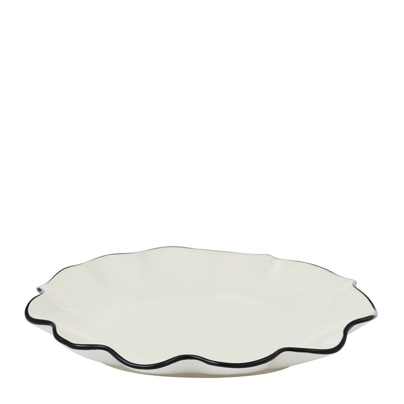 Winslow Ceramic Plate 19x2cm Ivory/Black