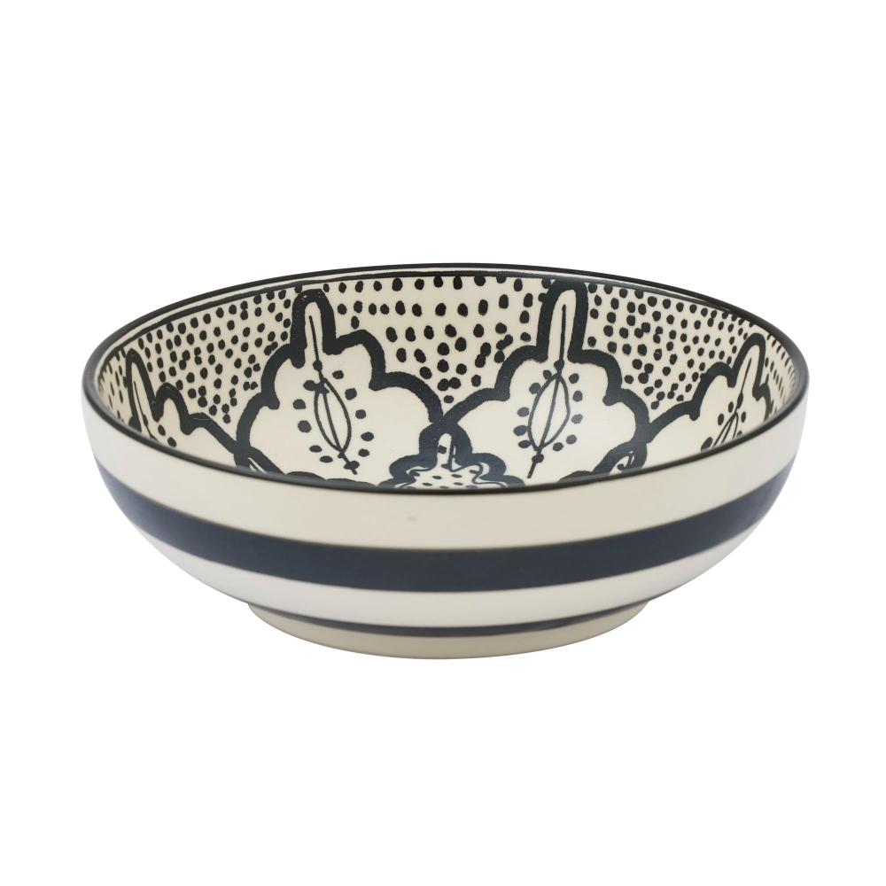 Aleah Bowl 14x4.5cm Black/White Ceramic