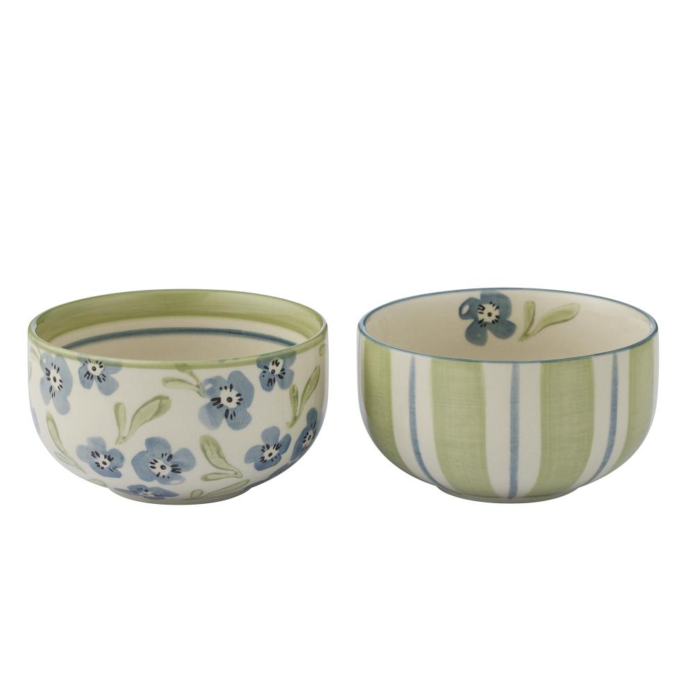 Olga Bowl 11.5x6cm Blue/Olive Asst Ceramic