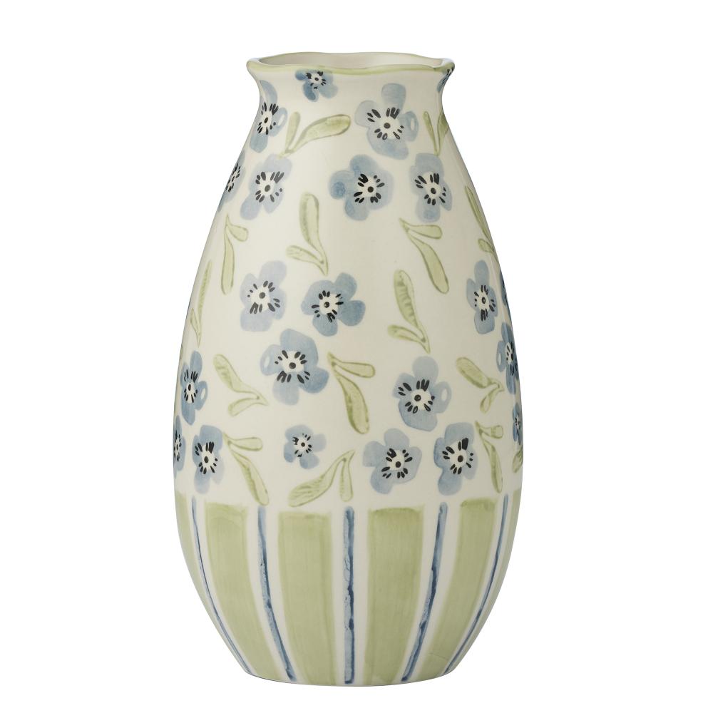 Olga Vase 10.5x20cm Blue/Olive Ceramic