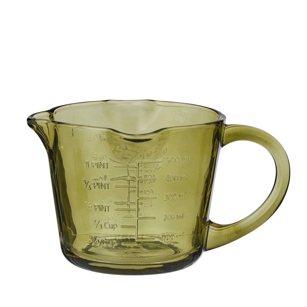 Lia Glass Measure Jug Green 16.5x14x10.5cm