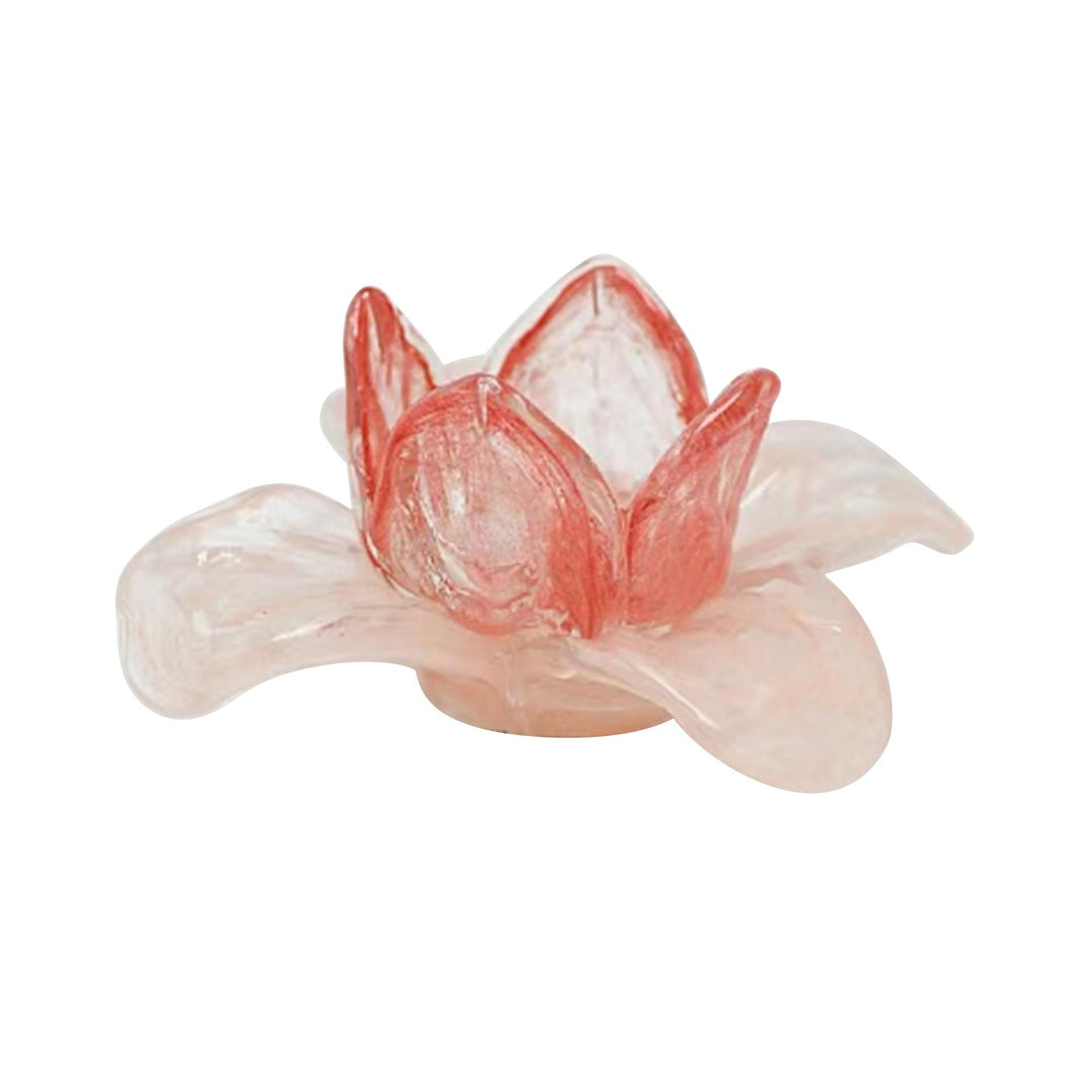 Daphne Glass Flower Pink Clear