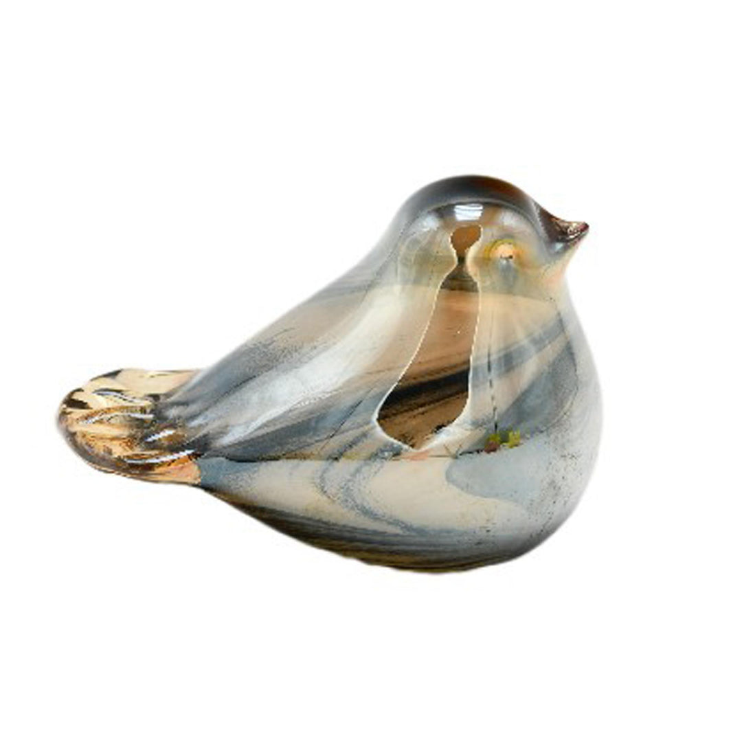 Olivia Brown Gold Glass Bird