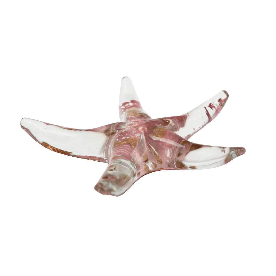 Shelby Sml Glass Rose Starfish 14.5cm