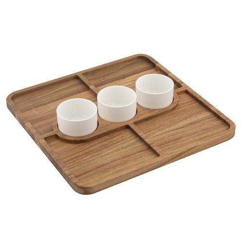 Gather Square Platter With 3 Bowls