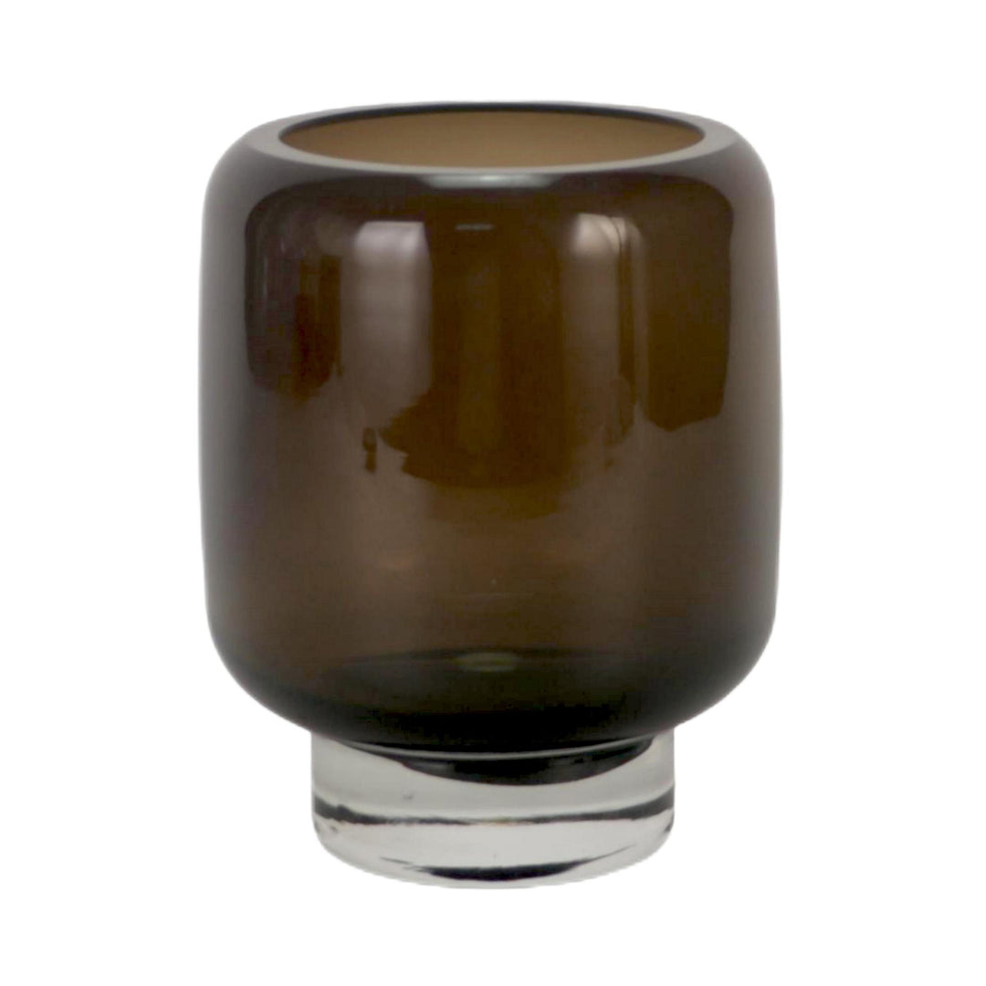 Langdon Glass Urn Brown Sml