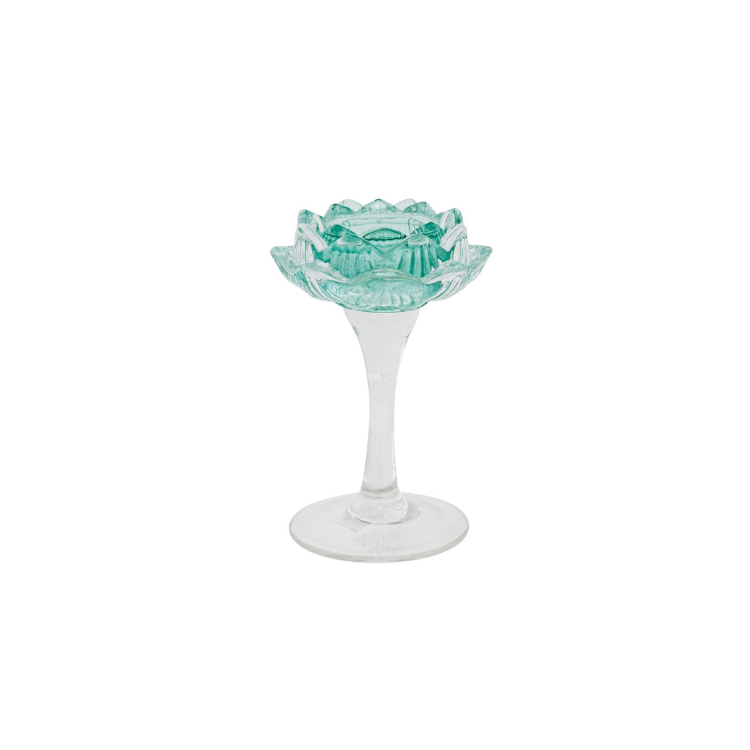 Verity Glass Flower Votive Mint Sml