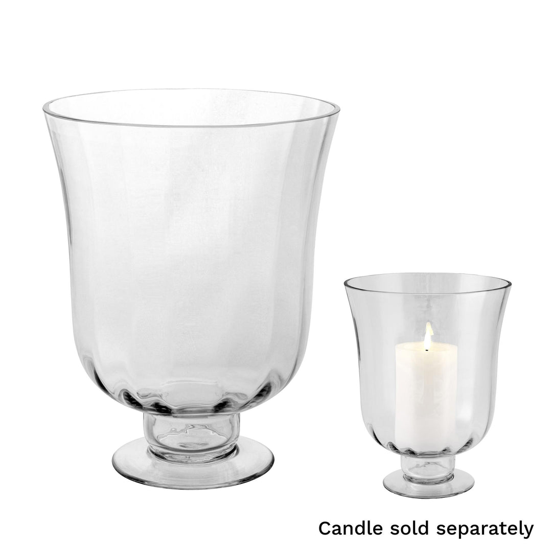 Saville Glass Pedestal Urn Large 23.5x30cm