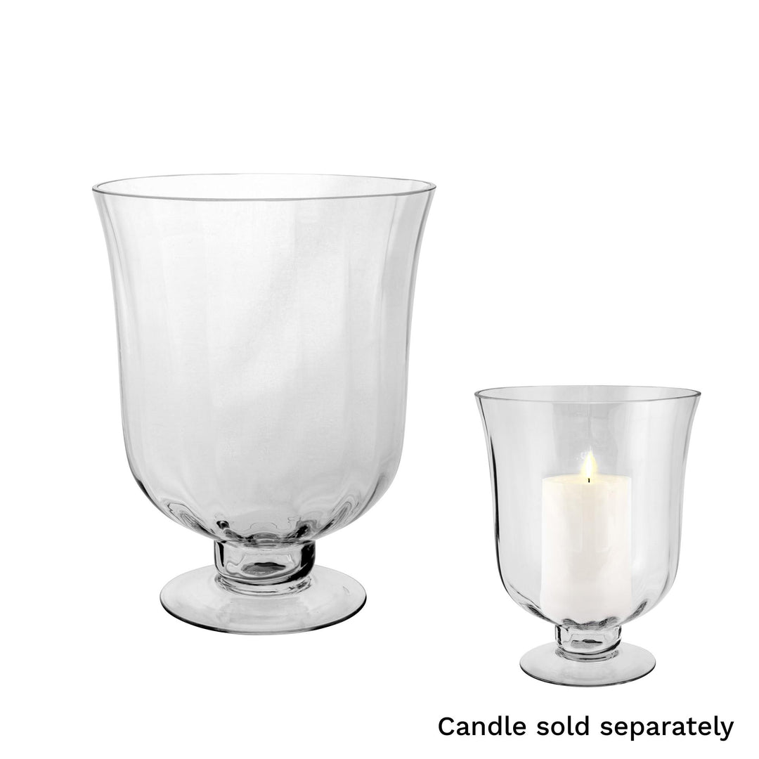 Saville Glass Pedestal Urn Small 20x25cm