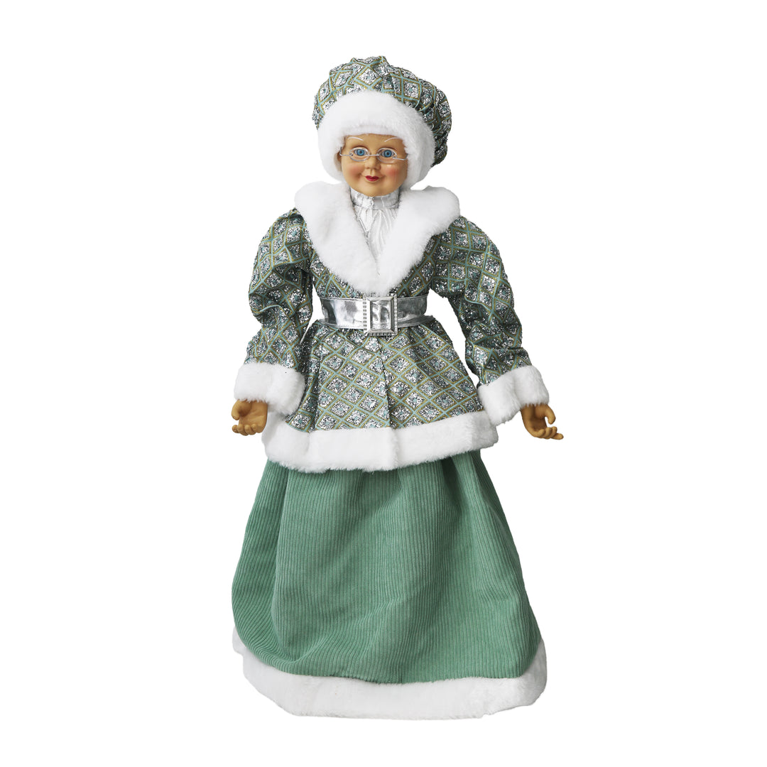 Mrs Claus Harlequinn Sage 60cm
