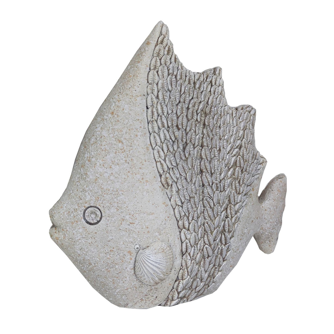 Keppel Whitewash Resin Fish Sml