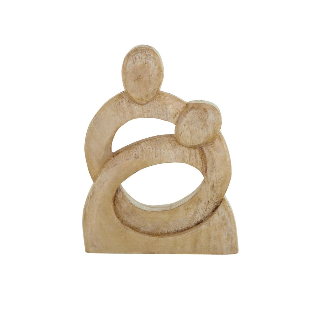Together Wood Sculpture 13x18cm Natural