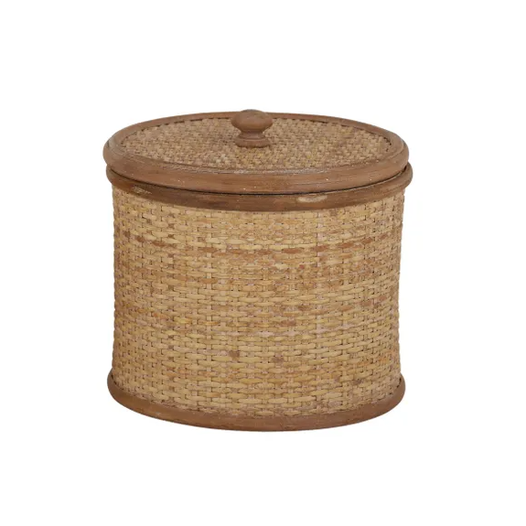Reyna Rattan Box Large 16.5x14cm