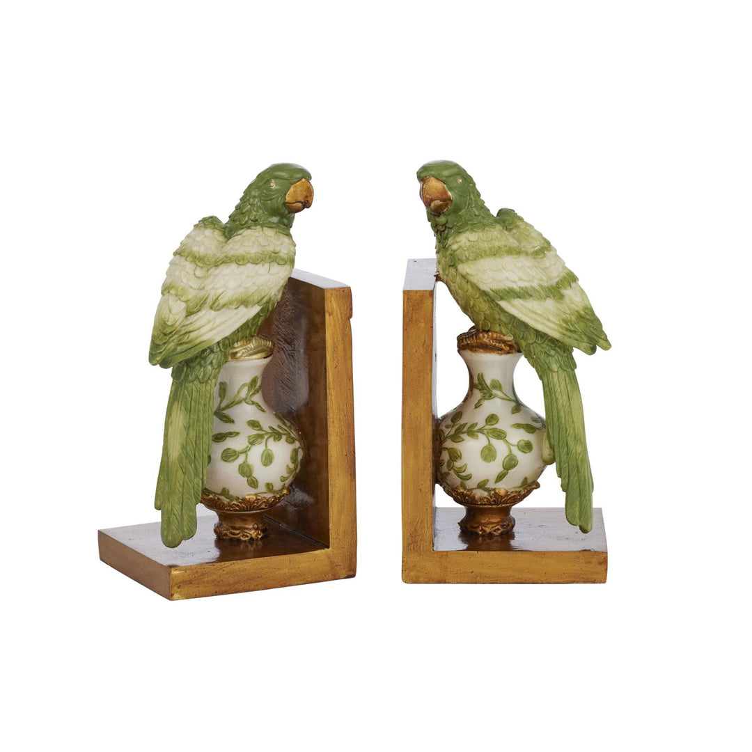Polly Parrot Bookends 22x10x22cm Resin