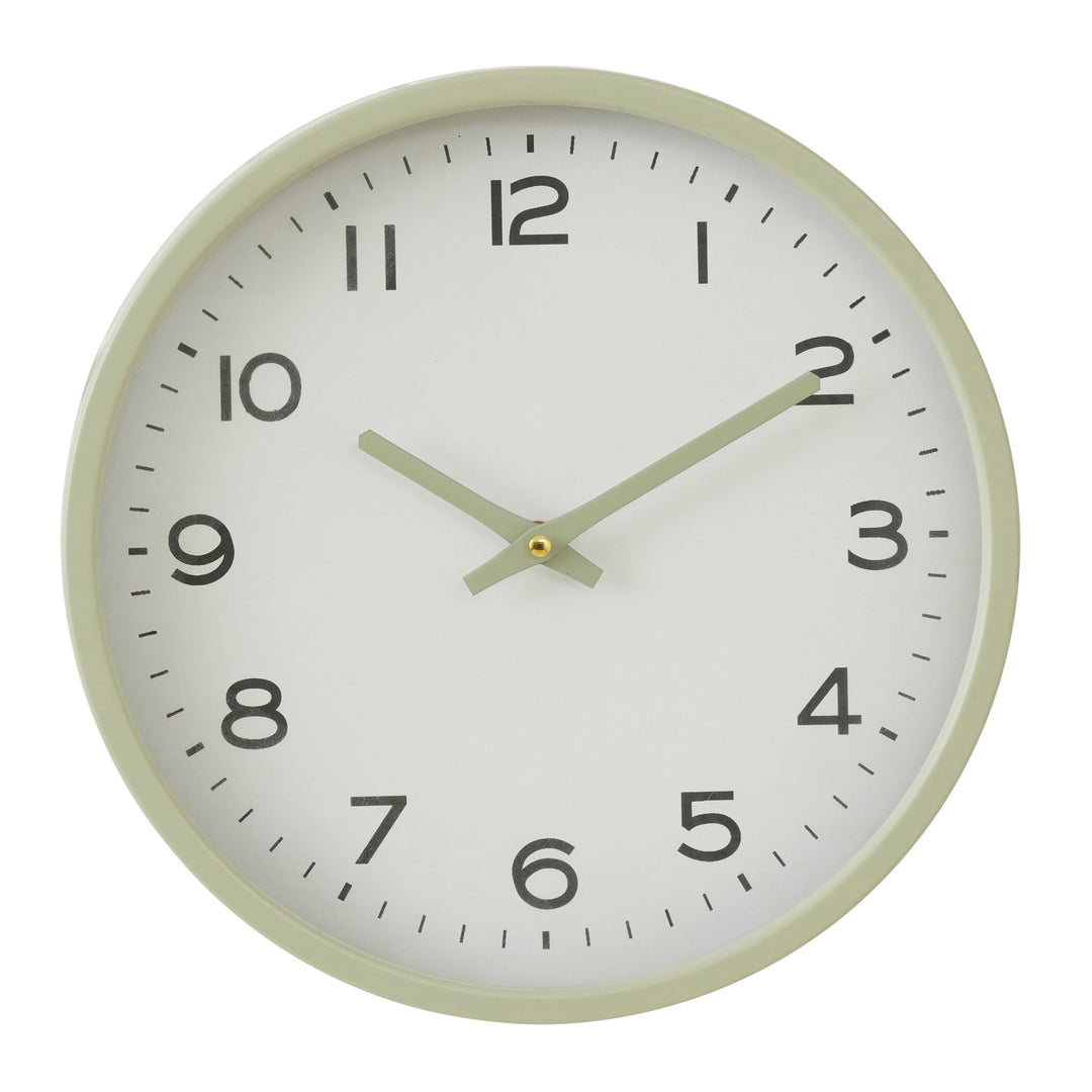 Cooper Metal Clock 30.5cm Seafoam/White