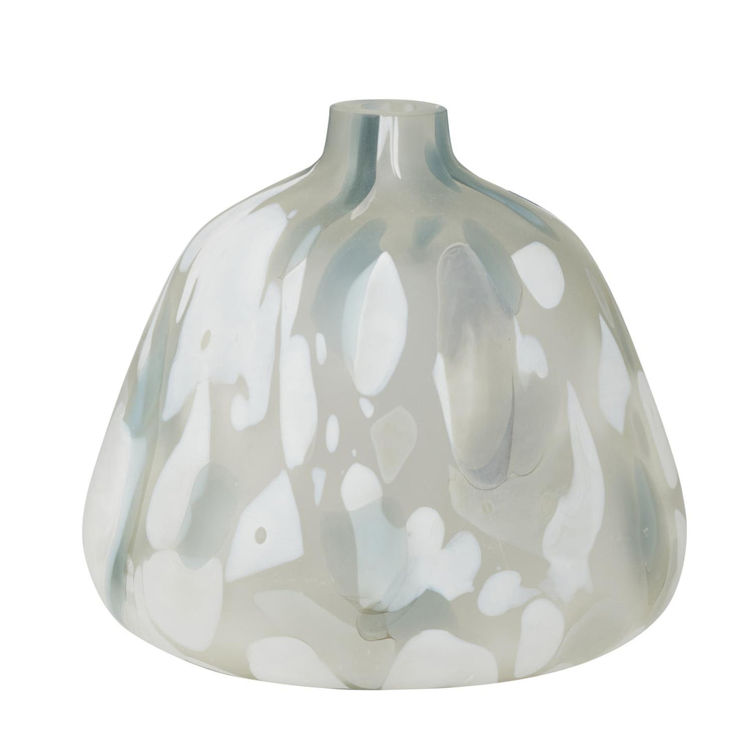 Agra Glass Vase Sm 27x27x25cm Nat/Blue