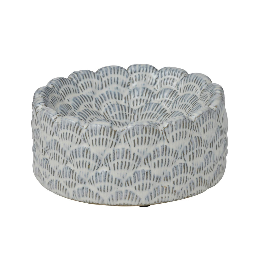 Cockle Ceramic D`Wall Bowl 16x7cm White